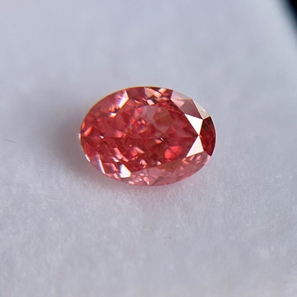 💖 1.13 CT Certified Lab Grown Fancy VIVID PINK Diamond VS1 - Picture 1 of 4